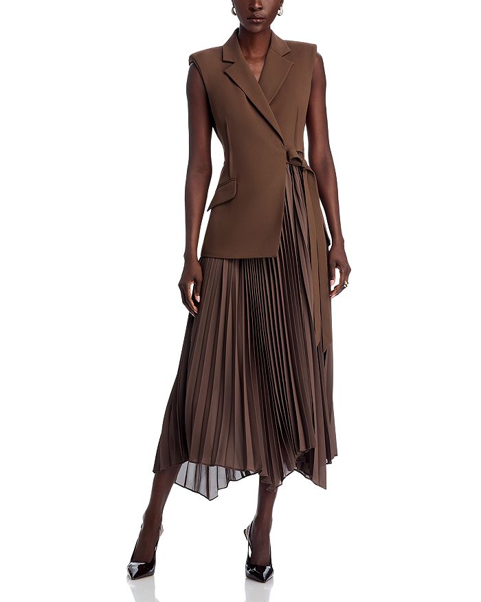 Хелен Комбо Блейзер Платье SIMKHAI, коричневый
Хелен Комбо Блейзер Платье SIMKHAI, коричневый