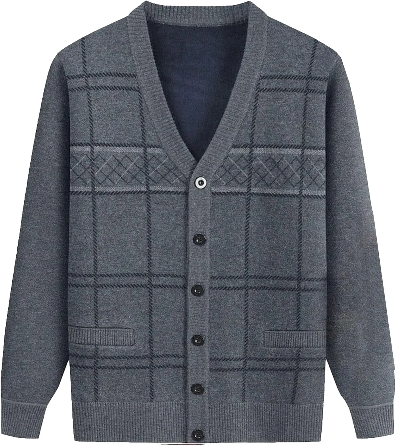 Мужской кардиган с V-образным вырезом, вязаный свитер на пуговицах
Мужской кардиган с V-образным вырезом, вязаный свитер на пуговицах