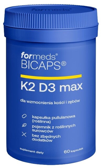 ForMeds BICAPS K2 D3 MAX, Биологически активная добавка, 60 капсул Inna Marka
ForMeds BICAPS K2 D3 MAX, Биологически активная добавка, 60 капсул Inna Marka