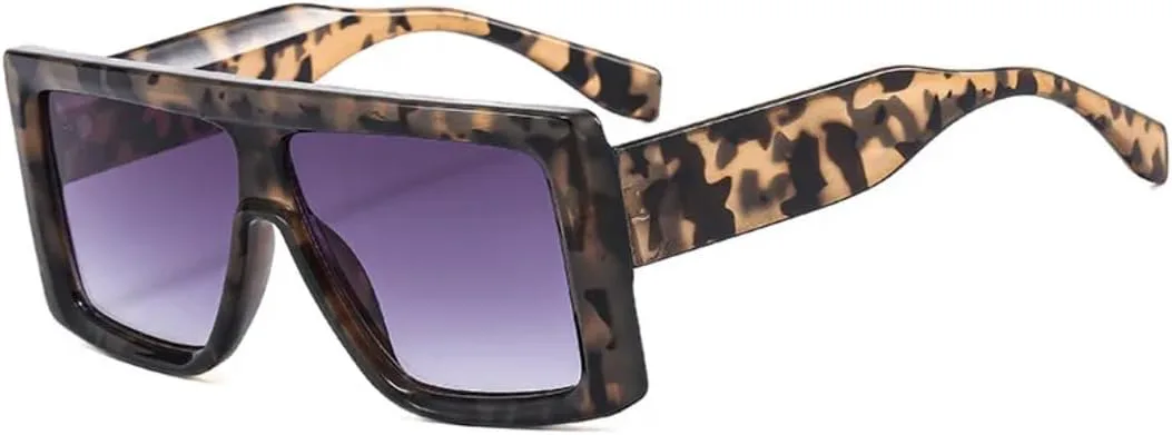 Модные большие квадратные солнцезащитные очки для женщин, винтажные очки в крупной оправе для мужчин, защита от УФ-излучения UV400 UATXTAU, Black Leopard
Модные большие квадратные солнцезащитные очки для женщин, винтажные очки в крупной оправе для мужчин, защита от УФ-излучения UV400 UATXTAU, Black Leopard