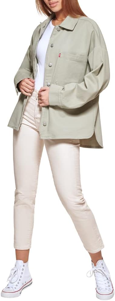 Женская куртка-рубашка Levi's Bull из хлопкового твила (стандартные и большие размеры), Sea Green
Женская куртка-рубашка Levi's Bull из хлопкового твила (стандартные и большие размеры), Sea Green