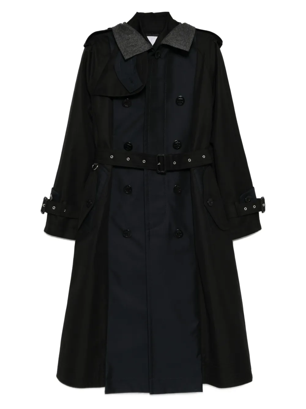 Габардиновый тренч SACAI, черный
Габардиновый тренч SACAI, черный