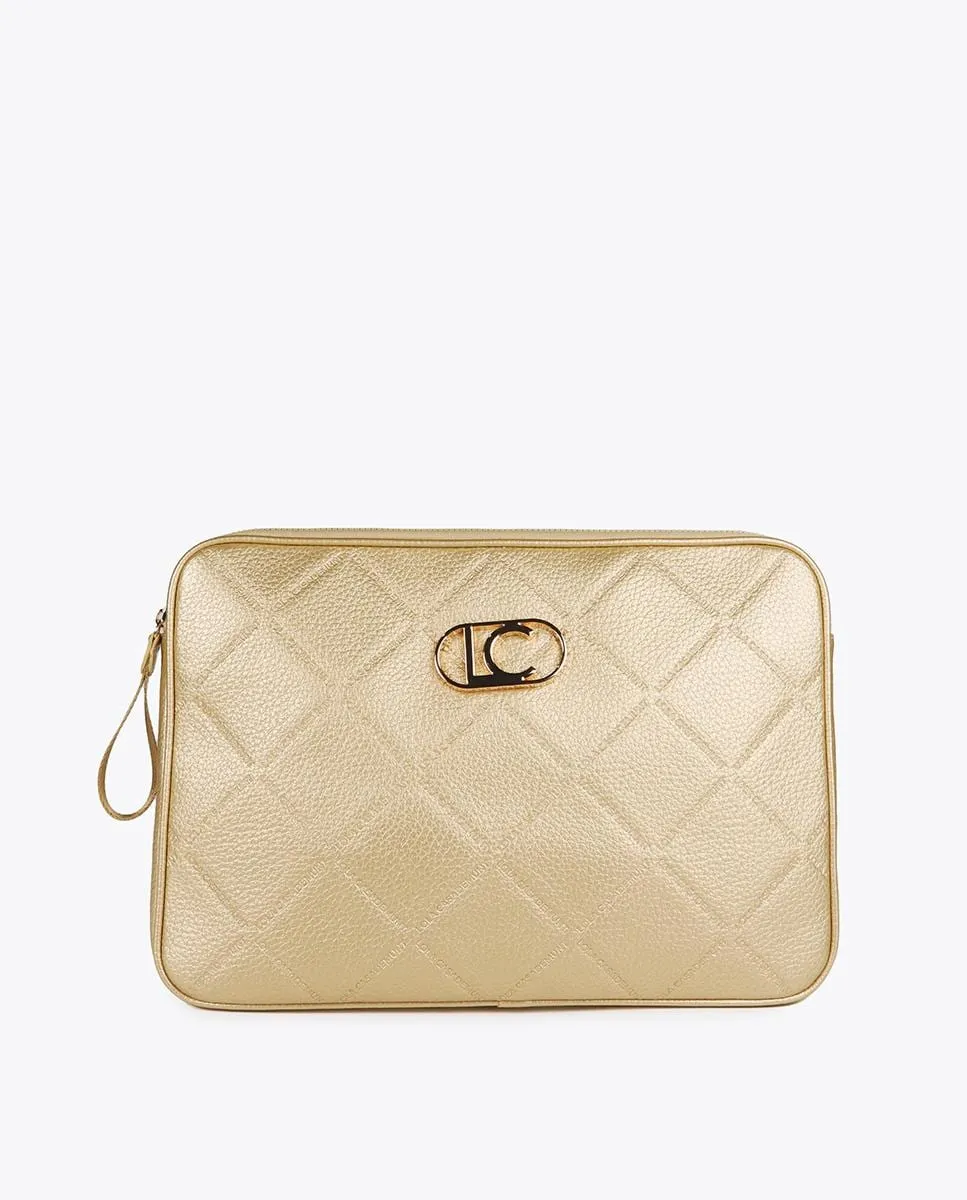 Чехол для ноутбука на молнии с металлическим логотипом Lola Casademunt, золотой
Чехол для ноутбука на молнии с металлическим логотипом Lola Casademunt, золотой