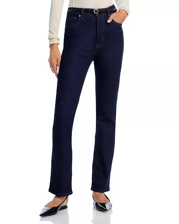 Укороченные джинсы-карандаш с высокой талией, цвет ополаскиватель для рта. Frame, синий
Укороченные джинсы-карандаш с высокой талией, цвет ополаскиватель для рта. Frame, синий