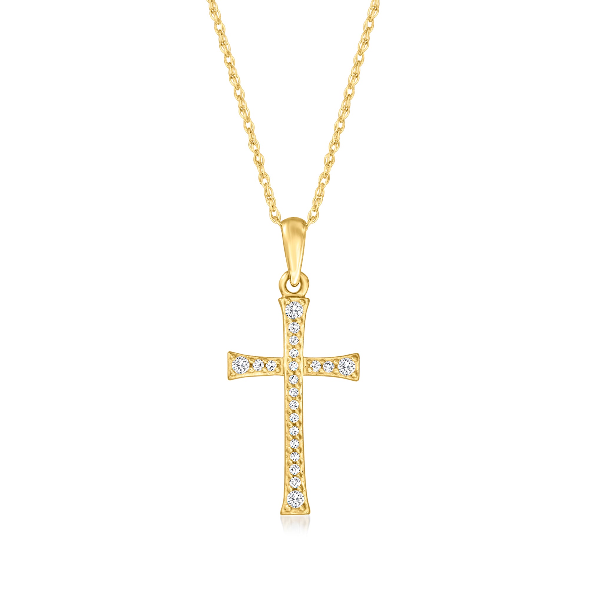 Ожерелье с бриллиантовым крестом RS Pure by Ross-Simons из 14-каратного желтого золота Rs Pure, 16 In
Ожерелье с бриллиантовым крестом RS Pure by Ross-Simons из 14-каратного желтого золота Rs Pure, 16 In