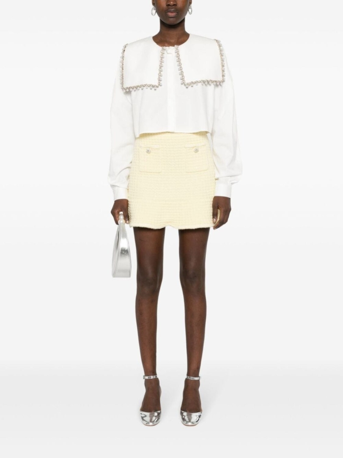 Юбка с баской и пайетками Self-Portrait, желтый
Юбка с баской и пайетками Self-Portrait, желтый