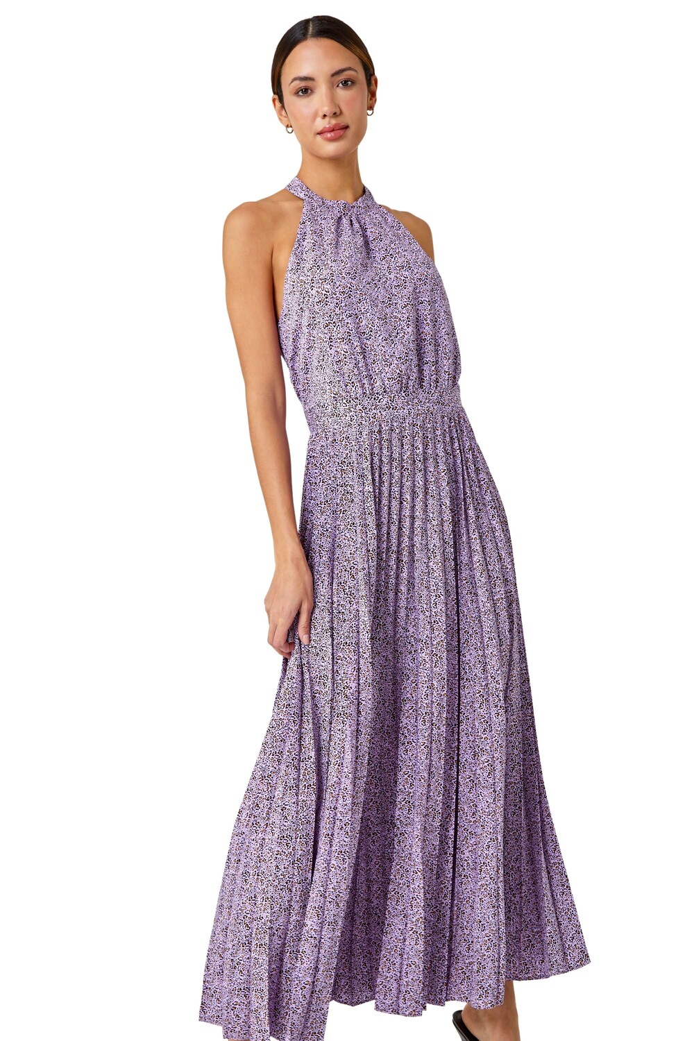 Платье макси с анималистическим принтом и вырезом через шею Roman, фиолетовый
Платье макси с анималистическим принтом и вырезом через шею Roman, фиолетовый