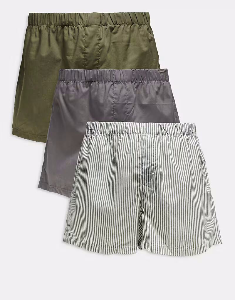 Комплект из 3 пар боксеров Jack & Jones из плетеной ткани в полоску зеленого цвета
Комплект из 3 пар боксеров Jack & Jones из плетеной ткани в полоску зеленого цвета