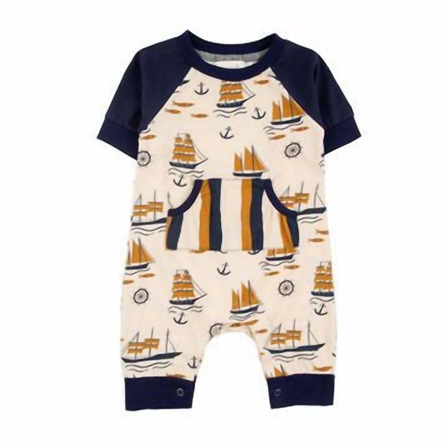 Miki Miette Детский комбинезон Henry Ahoy кремового/голубого цвета
Miki Miette Детский комбинезон Henry Ahoy кремового/голубого цвета