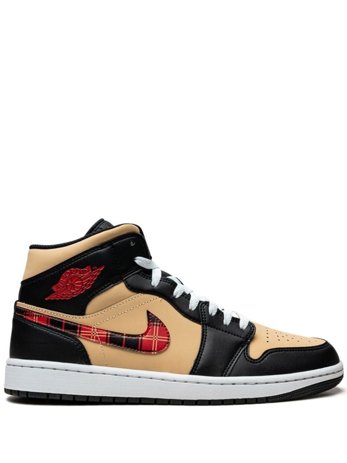 Кроссовки Air 1 Mid Tartan Swoosh Jordan, черный 
Кроссовки Air 1 Mid Tartan Swoosh Jordan, черный