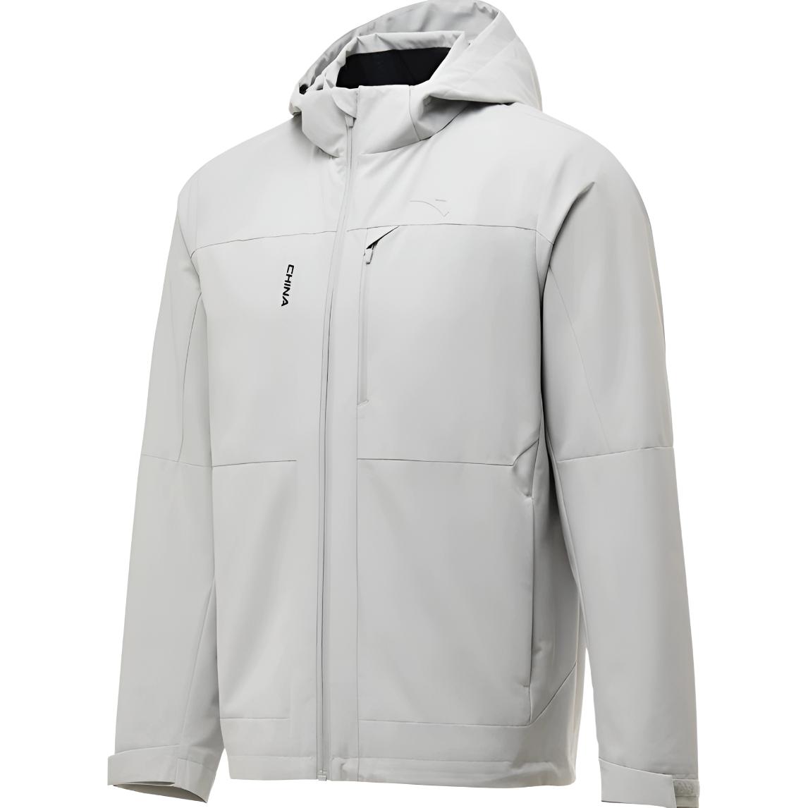 Anta Тренч мужской светло-серый с капюшоном, средней высоты
Anta Тренч мужской светло-серый с капюшоном, средней высоты