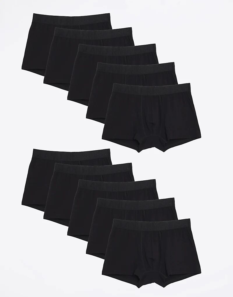 River Island Упаковка из 10 трусов-боксеров с жаккардовым поясом, черного цвета
River Island Упаковка из 10 трусов-боксеров с жаккардовым поясом, черного цвета