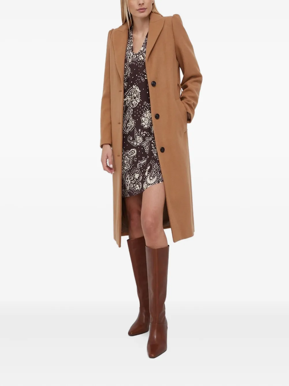 Мини-платье с V-образным вырезом и принтом пейсли Sisley, коричневый
Мини-платье с V-образным вырезом и принтом пейсли Sisley, коричневый