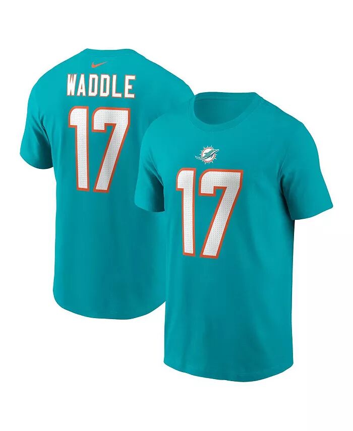 Мужская футболка Jaylen Waddle Aqua Miami Dolphins с именем и номером игрока Nike
Мужская футболка Jaylen Waddle Aqua Miami Dolphins с именем и номером игрока Nike