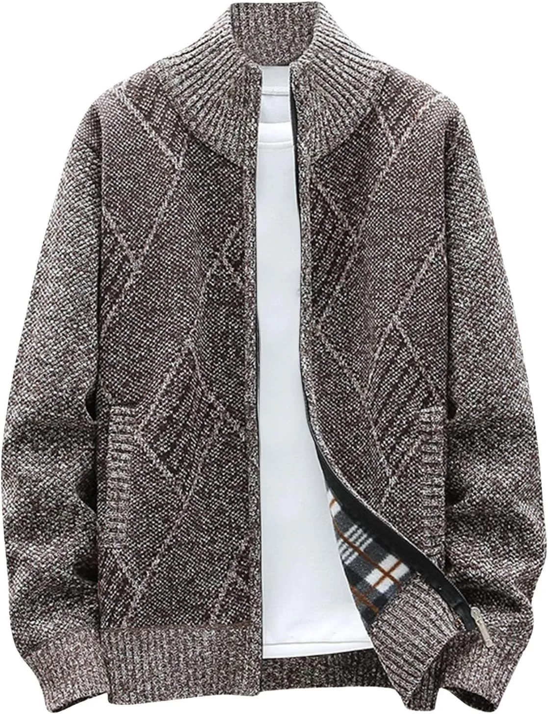 Мужской кардиган с воротником стойкой, легкий, на флисе, с молнией CHXLQQX
Мужской кардиган с воротником стойкой, легкий, на флисе, с молнией CHXLQQX