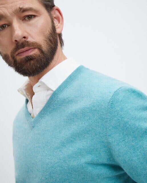 Мужской однотонный кашемировый свитер с v-образным вырезом Emidio Tucci, светло-зеленый
Мужской однотонный кашемировый свитер с v-образным вырезом Emidio Tucci, светло-зеленый