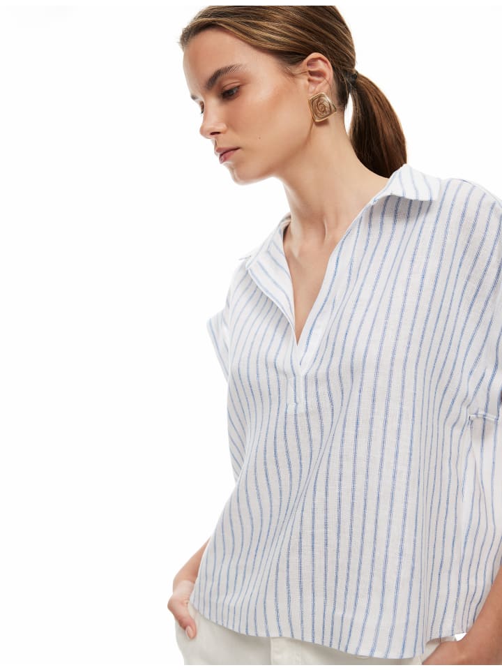 Блузка SS в синюю полоску KOTON
Блузка SS в синюю полоску KOTON