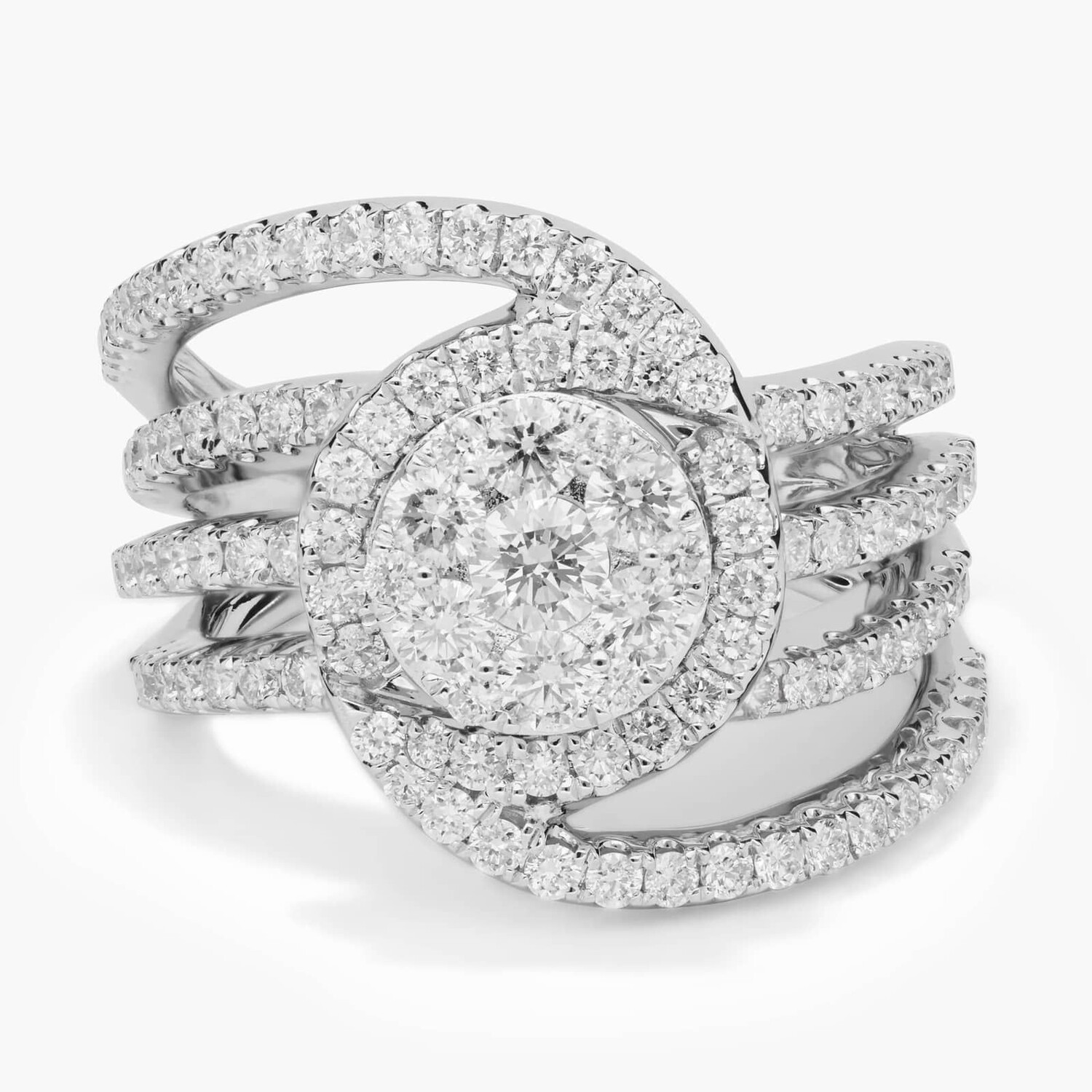 Модное кольцо с закрученным бриллиантом Halo из 14-каратного белого золота (1 1/3 карата) Blue Nile
Модное кольцо с закрученным бриллиантом Halo из 14-каратного белого золота (1 1/3 карата) Blue Nile