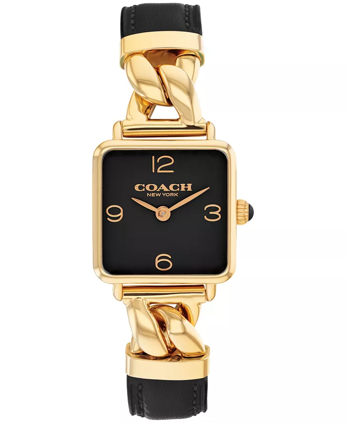 Женские часы Cass с золотистым корпусом из нержавеющей стали и черным кожаным ремешком, 22 мм COACH
Женские часы Cass с золотистым корпусом из нержавеющей стали и черным кожаным ремешком, 22 мм COACH
