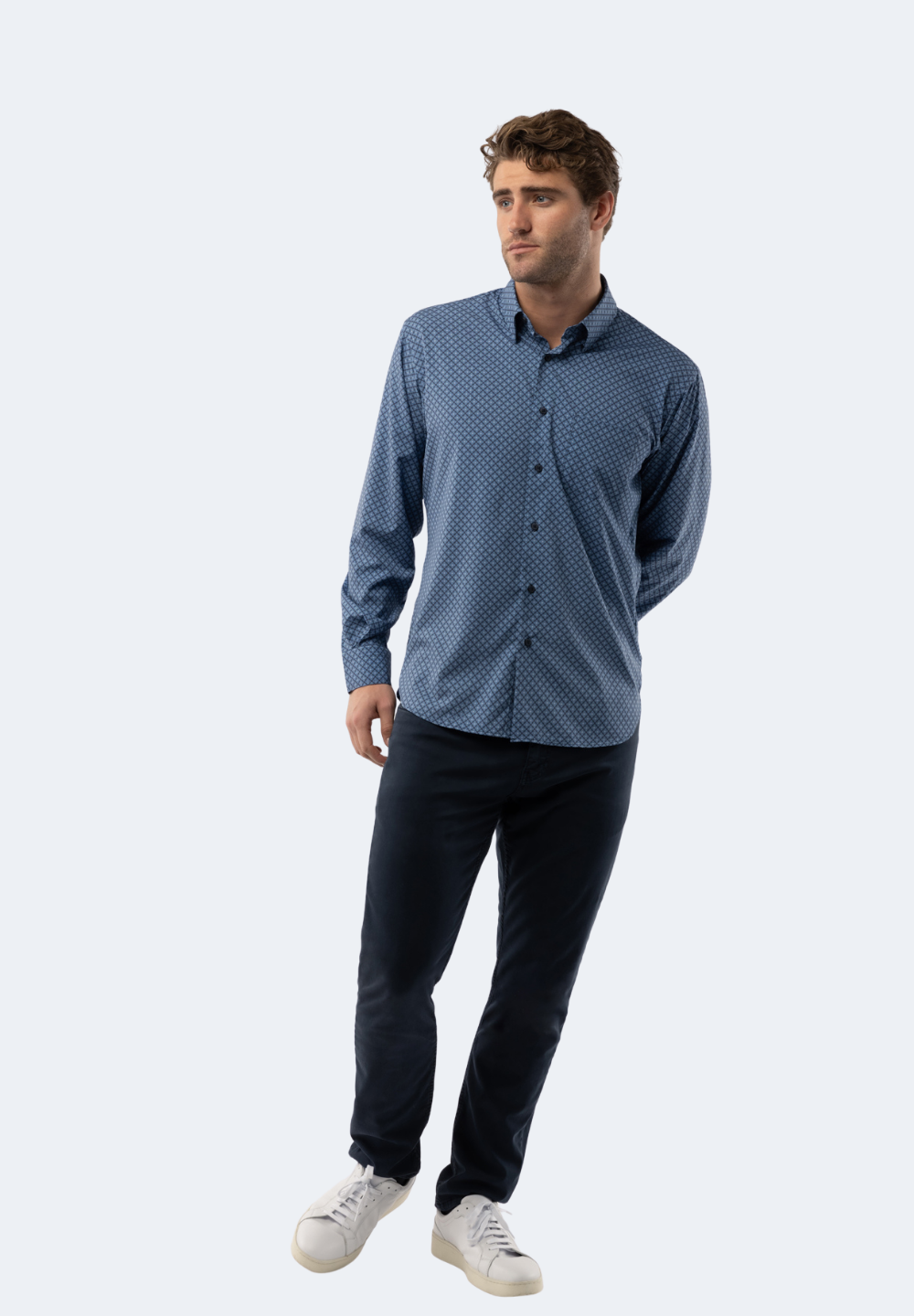 Рубашка в клетку с цветочным узором цвета сапфирового синего цвета American Heritage 
Рубашка в клетку с цветочным узором цвета сапфирового синего цвета American Heritage