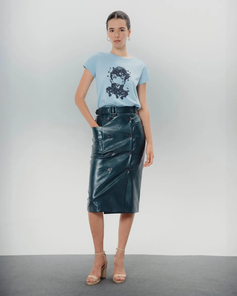 Миди-юбка с эффектом кожи Белла Dolores Promesas, темно-синий
Миди-юбка с эффектом кожи Белла Dolores Promesas, темно-синий