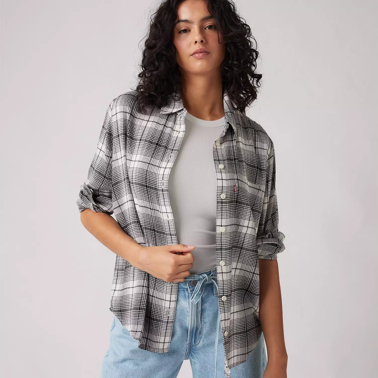 Рубашка из фланели Harriet Levi's, цвет Patty Plaid - White 
Рубашка из фланели Harriet Levi's, цвет Patty Plaid - White
