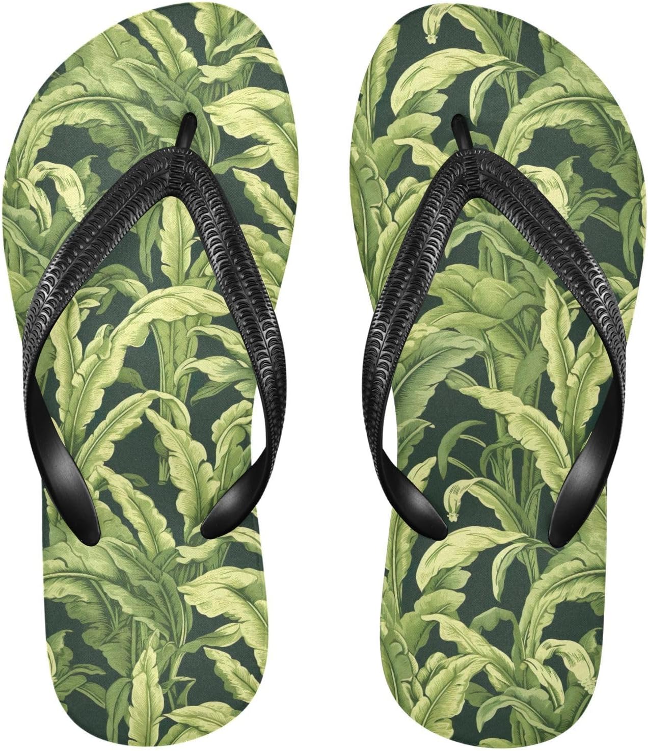 Женские и мужские шлепанцы SPRIPORT с зелеными банановыми листьями, тонкие и легкие, удобные повседневные сандалии-вьетнамки с амортизирующей подошвой и нескользящей резиновой подошвой для прогулок на пляже летом
Женские и мужские шлепанцы SPRIPORT с зелеными банановыми листьями, тонкие и легкие, удобные повседневные сандалии-вьетнамки с амортизирующей подошвой и нескользящей резиновой подошвой для прогулок на пляже летом