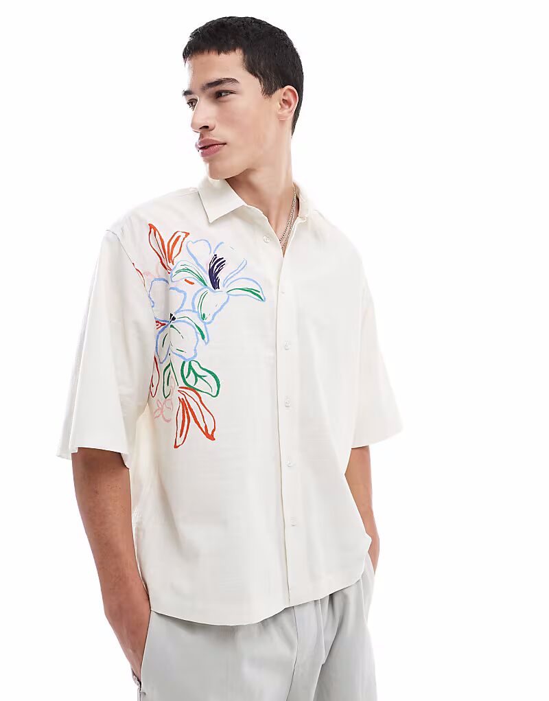 Рубашка свободного кроя ASOS DESIGN с цветочным принтом в каменном цвете
Рубашка свободного кроя ASOS DESIGN с цветочным принтом в каменном цвете