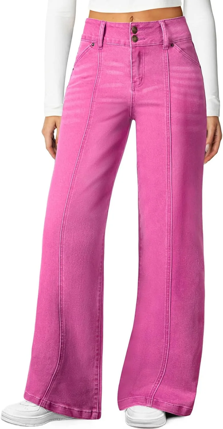 Sidefeel женские джинсы с широкими штанинами, высокая посадка, эластичные, прямые
Sidefeel женские джинсы с широкими штанинами, высокая посадка, эластичные, прямые