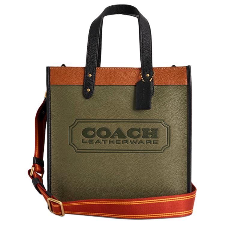 COACH Сумка женская большая из кожи полевой коровы армейский зеленый и коричневый
COACH Сумка женская большая из кожи полевой коровы армейский зеленый и коричневый