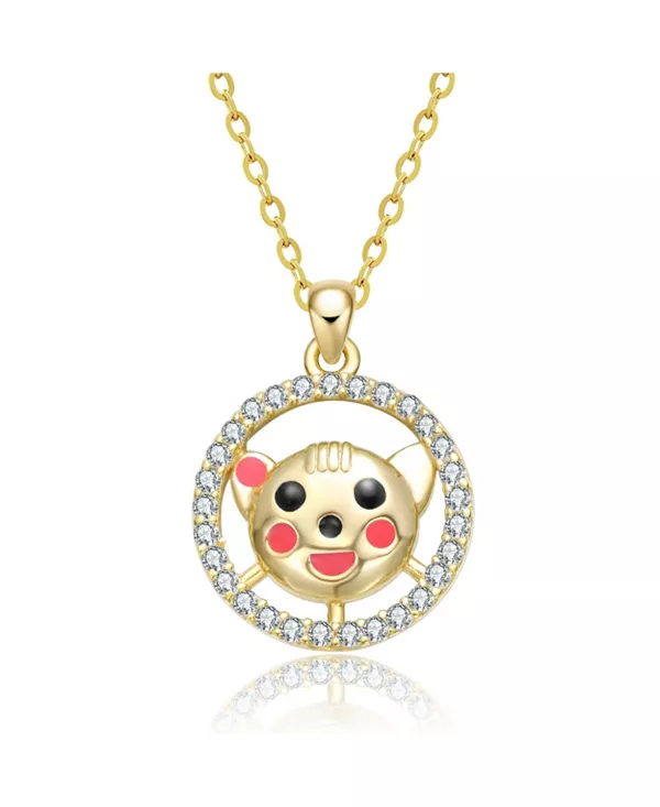 Круглое детское ожерелье с подвеской в виде мордочки медведя, покрытое 14-каратным золотом, с черными глазами и разноцветной эмалью Gigigirl, gold
Круглое детское ожерелье с подвеской в виде мордочки медведя, покрытое 14-каратным золотом, с черными глазами и разноцветной эмалью Gigigirl, gold
