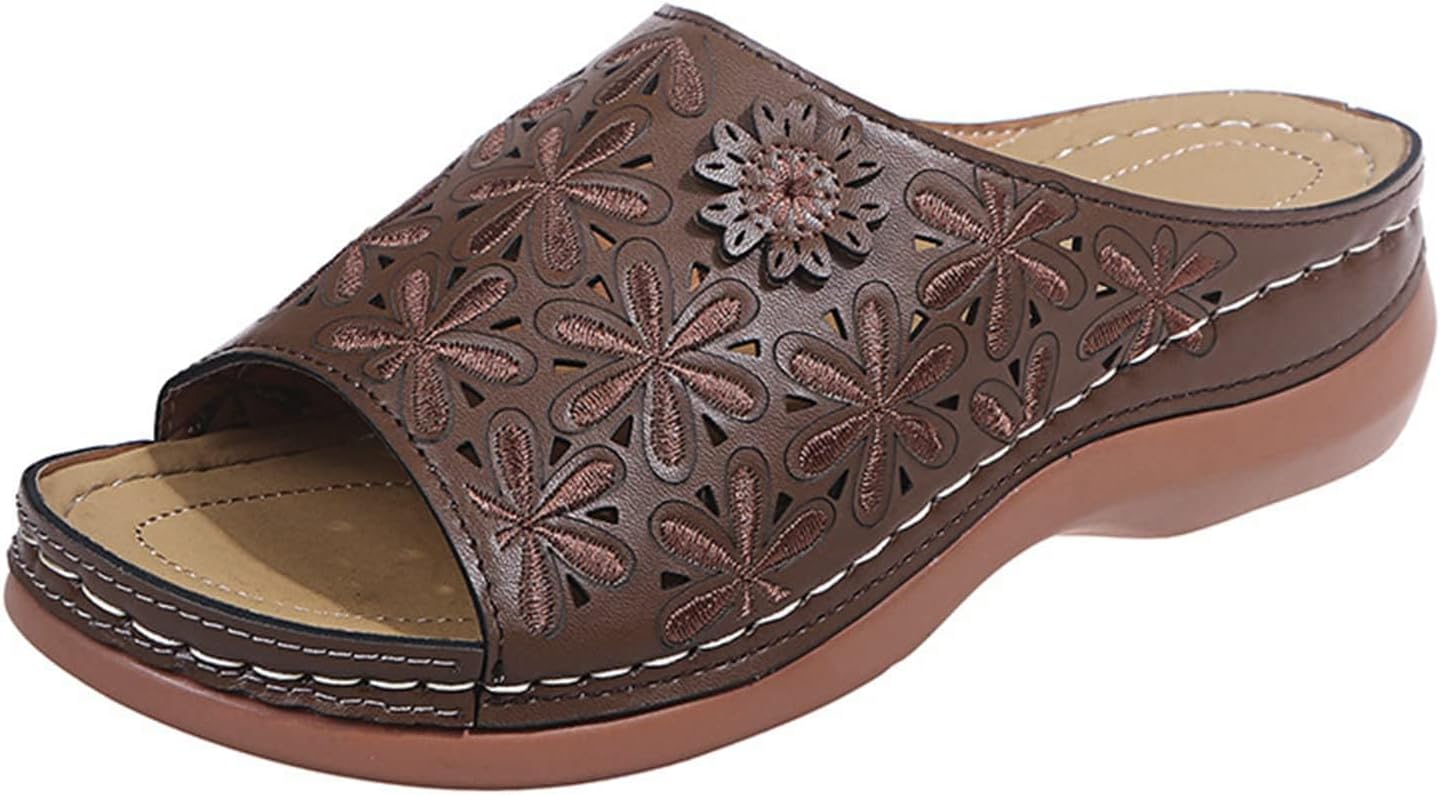 Женские сандалии на танкетке Ортопедические сандалии для женщин С декоративными вырезами и цветами Дышащая обувь, удобные тапочки для ходьбы Повседневные сандалии с открытым носком, носить целый день с комфортом Generic, Coffee
Женские сандалии на танкетке Ортопедические сандалии для женщин С декоративными вырезами и цветами Дышащая обувь, удобные тапочки для ходьбы Повседневные сандалии с открытым носком, носить целый день с комфортом Generic, Coffee