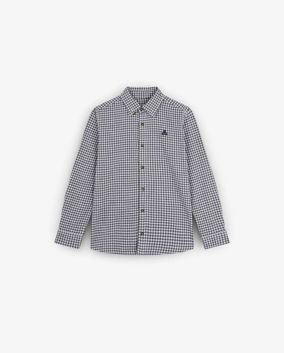 Детская оксфордская рубашка в клетку Scalpers, синий
Детская оксфордская рубашка в клетку Scalpers, синий