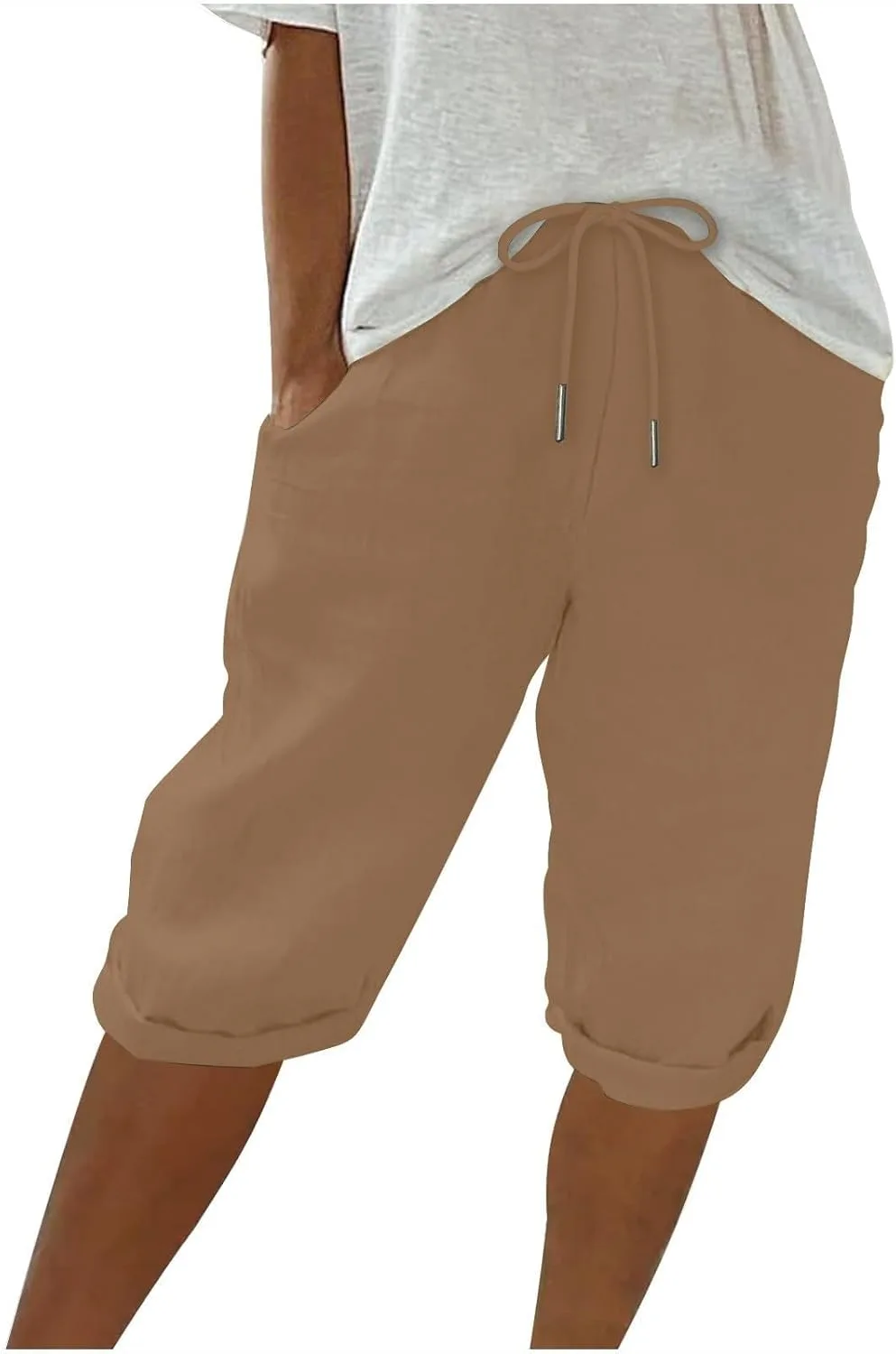 Бермуды Linen для женщин — летние шорты из хлопка и льна с эластичным поясом и карманами Kifszeury
Бермуды Linen для женщин — летние шорты из хлопка и льна с эластичным поясом и карманами Kifszeury