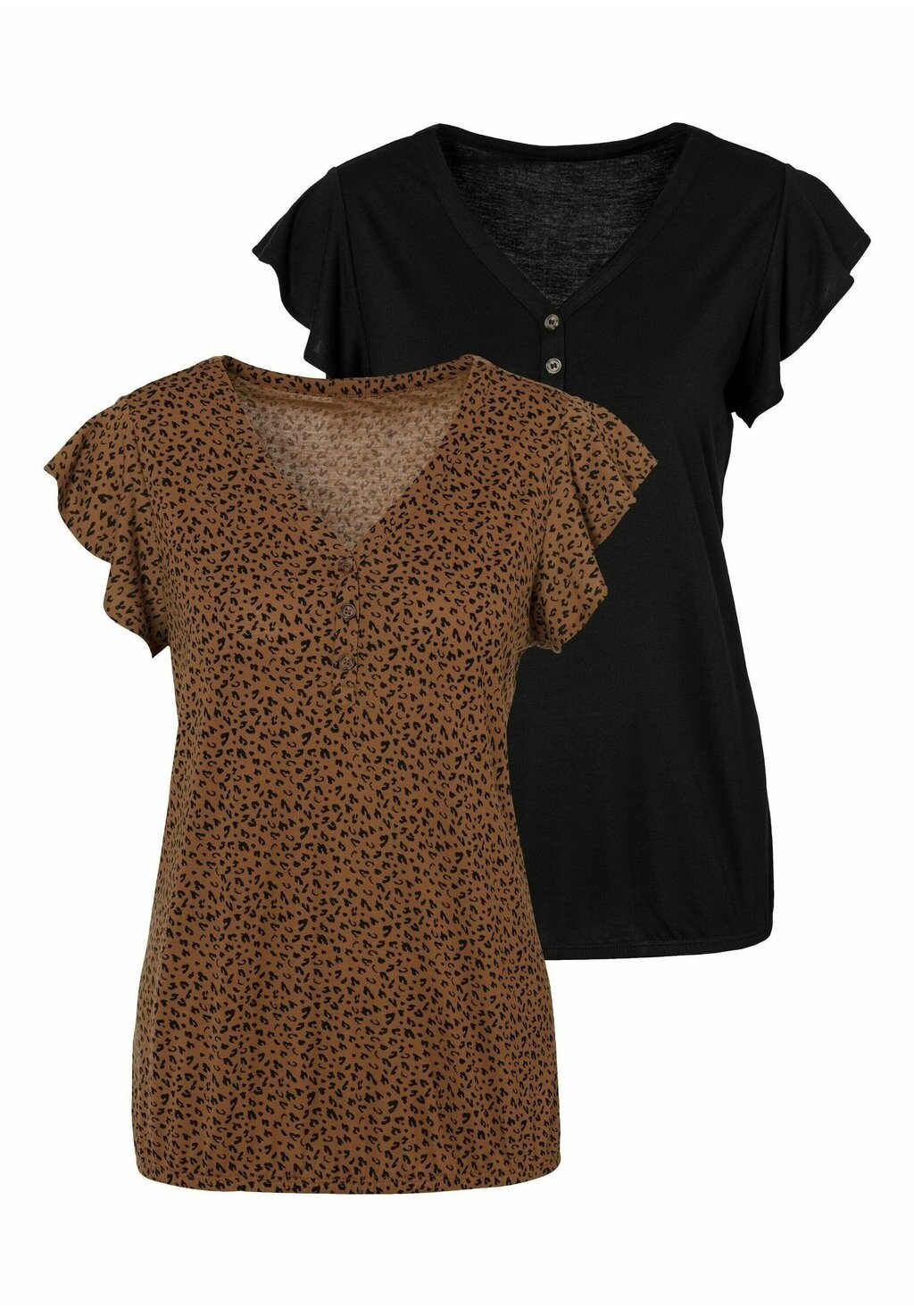 Футболка с принтом 2 PACK LASCANA, цвет braun+schwarz
Футболка с принтом 2 PACK LASCANA, цвет braun+schwarz