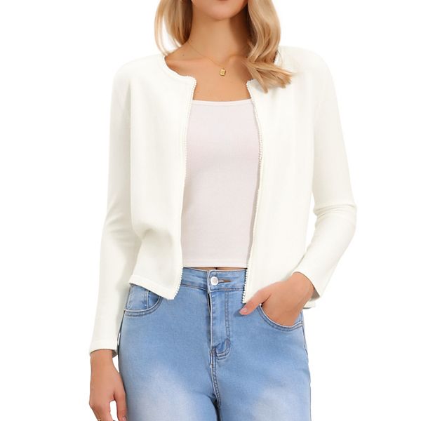 Элегантный кардиган-болеро с жемчужной отделкой Inspire Chic
Элегантный кардиган-болеро с жемчужной отделкой Inspire Chic