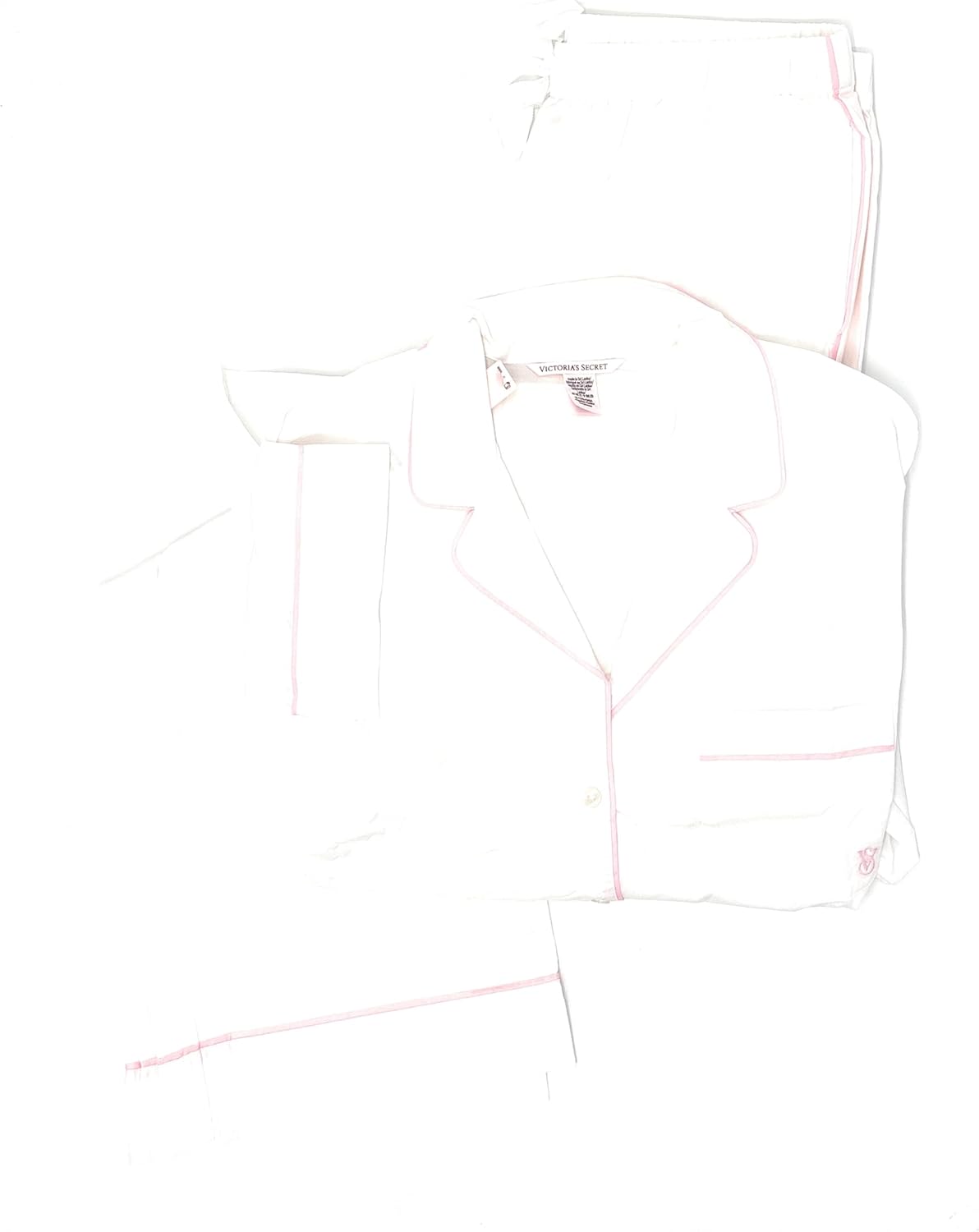 Victoria's Secret пижамный комплект из длинного хлопка, White/Pink Trim
Victoria's Secret пижамный комплект из длинного хлопка, White/Pink Trim