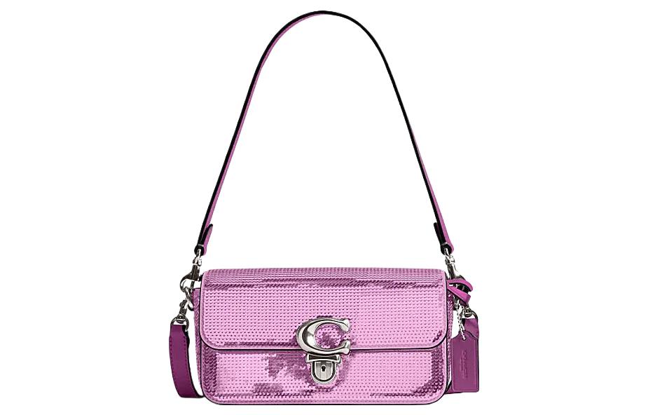 COACH Студийная кожаная сумка сумка-багет через плечо на пояс женская тёмно-пурпурная
COACH Студийная кожаная сумка сумка-багет через плечо на пояс женская тёмно-пурпурная