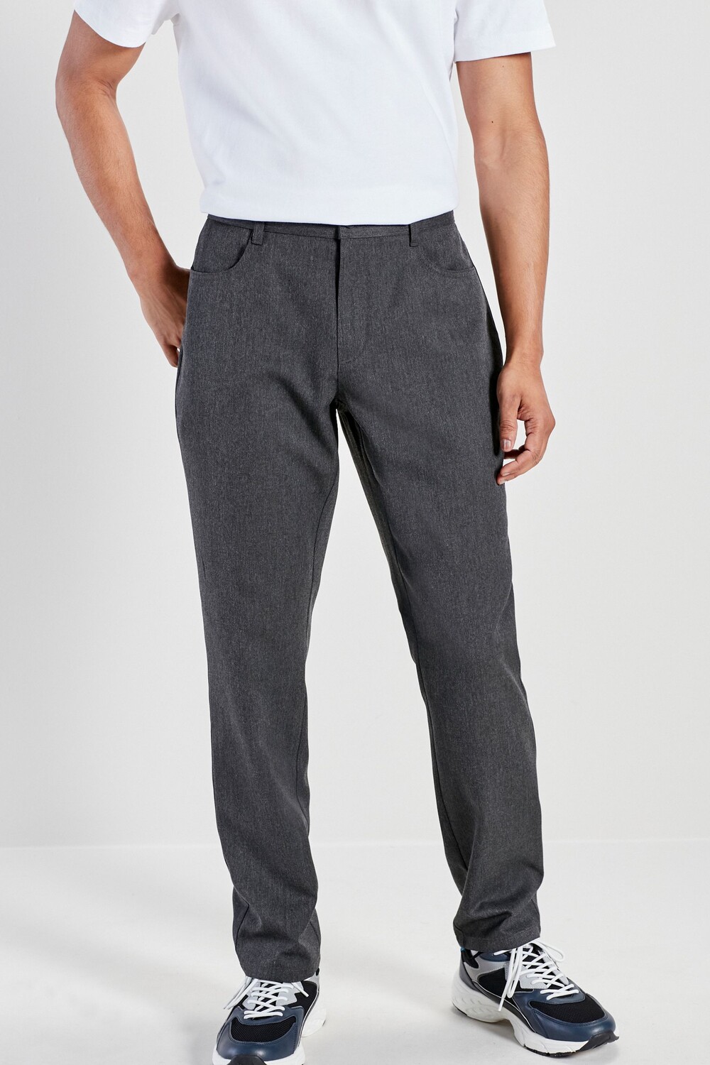 Элегантные брюки в джинсовом стиле Next, серый 
Элегантные брюки в джинсовом стиле Next, серый