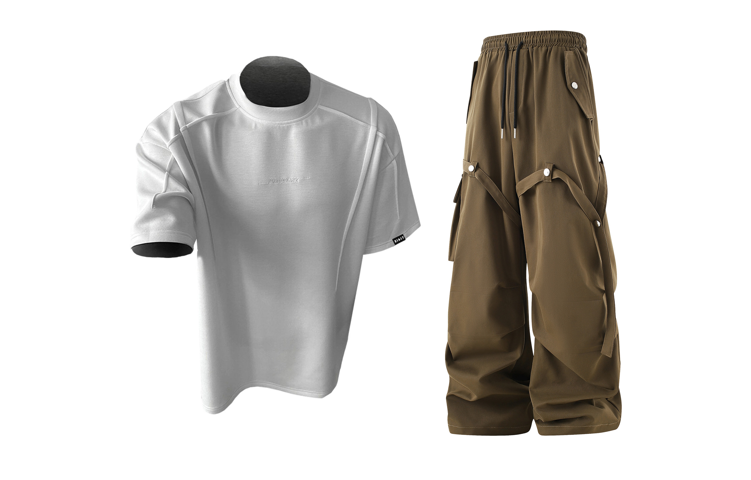 Повседневный спортивный свитер Unisex с круглым вырезом Moderate X1617, белый short-sleeved shirt+темно-coffee cargo pants
Повседневный спортивный свитер Unisex с круглым вырезом Moderate X1617, белый short-sleeved shirt+темно-coffee cargo pants