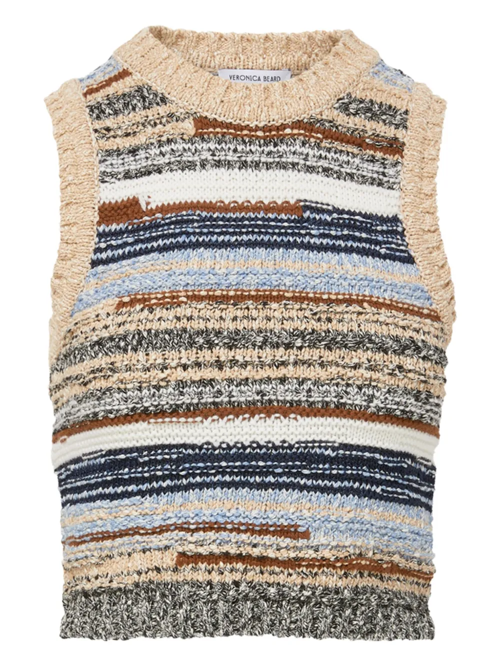 Полосатый свитер без рукавов Veronica Beard, нейтральный
Полосатый свитер без рукавов Veronica Beard, нейтральный