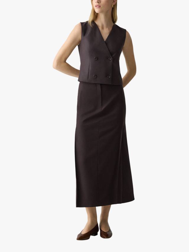 Высокая талия глубокая складка шерстяная миди-юбка Theory
Высокая талия глубокая складка шерстяная миди-юбка Theory