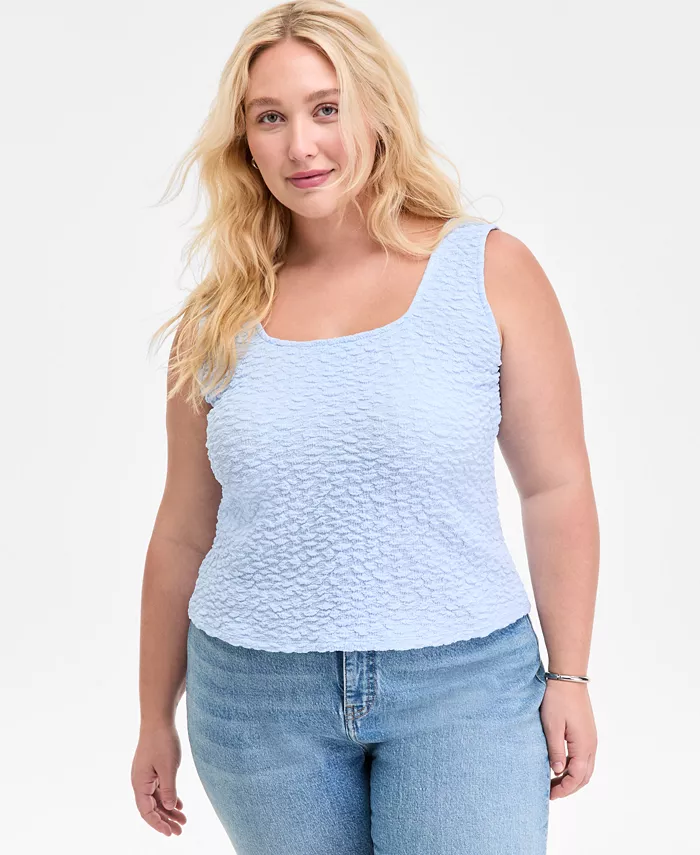 Плюс сайз топ с квадратным вырезом без рукавов из фактурной трикотажной ткани On 34th, синий
Плюс сайз топ с квадратным вырезом без рукавов из фактурной трикотажной ткани On 34th, синий