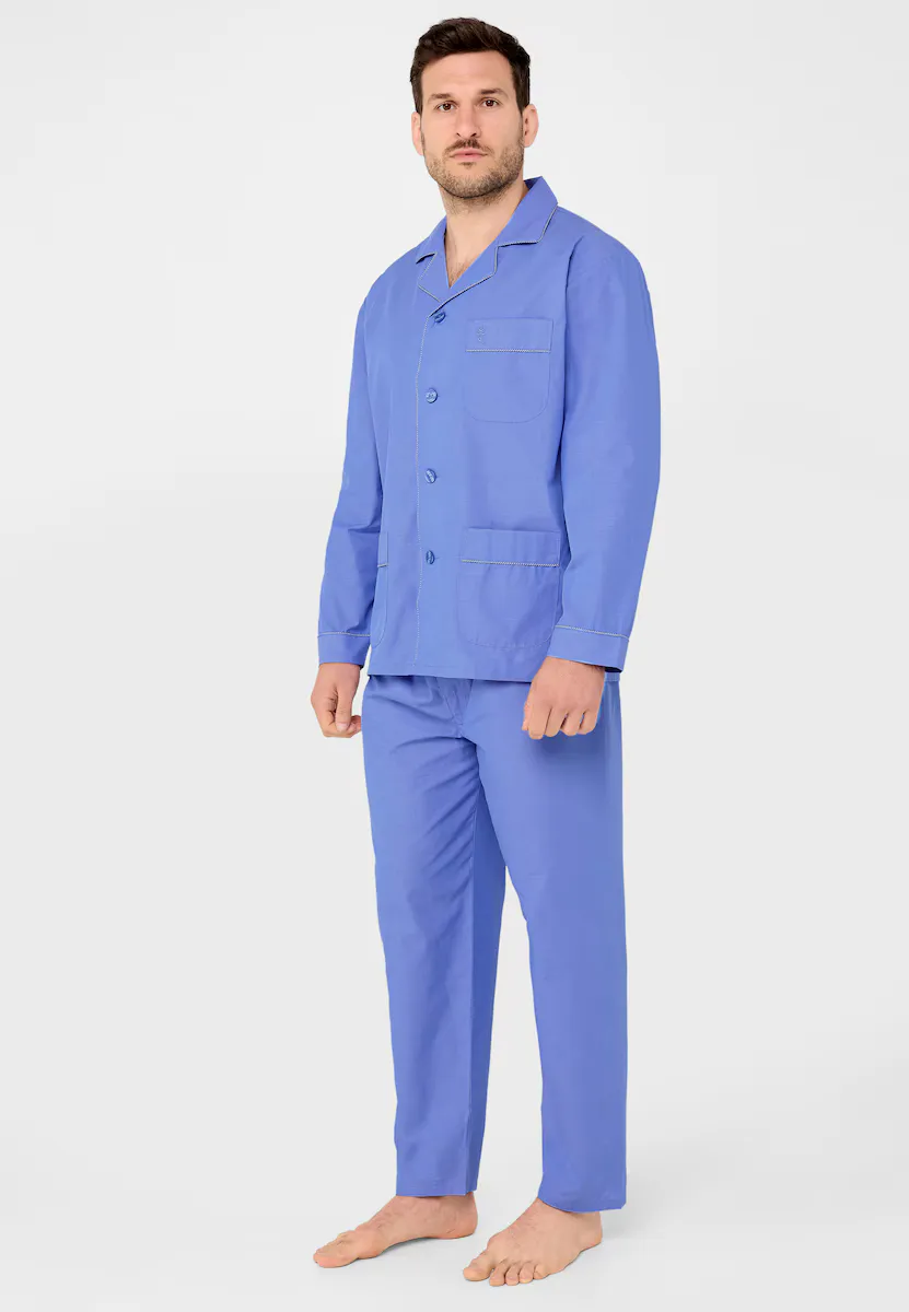 Мужская длинная пижама из синей ткани El Búho Nocturno, голубой
Мужская длинная пижама из синей ткани El Búho Nocturno, голубой