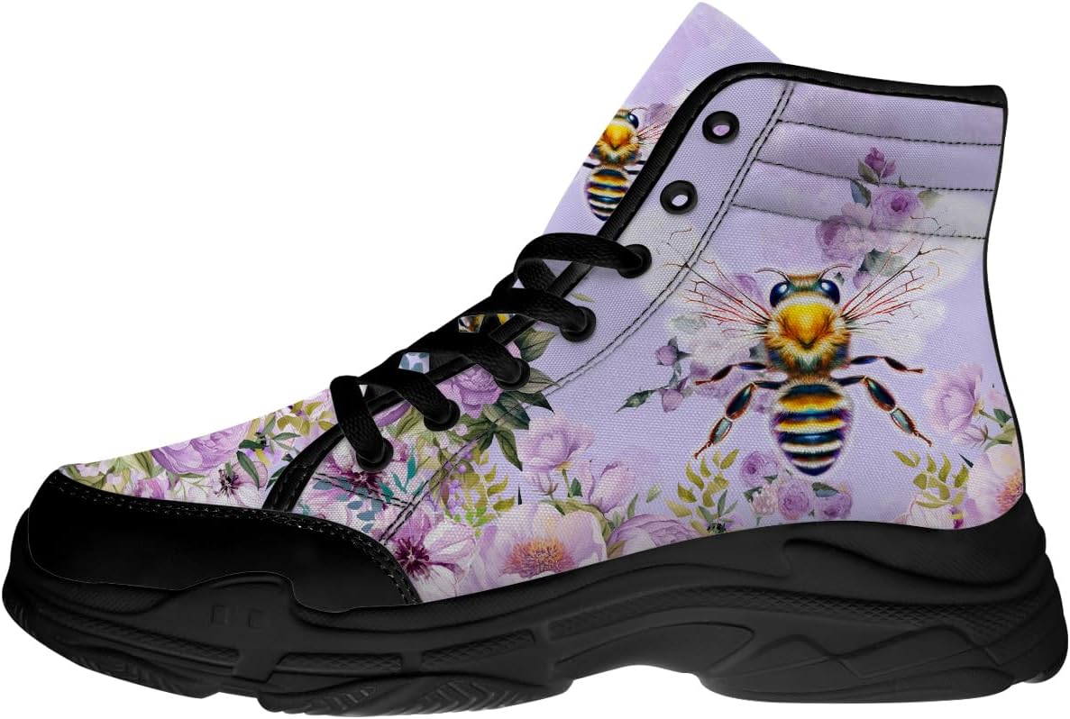 Кроссовки Quorax Bee для женщин и мужчин, высокие, на шнуровке, из текстиля, подарки для нее и для него, желтый/фиолетовый
Кроссовки Quorax Bee для женщин и мужчин, высокие, на шнуровке, из текстиля, подарки для нее и для него, желтый/фиолетовый