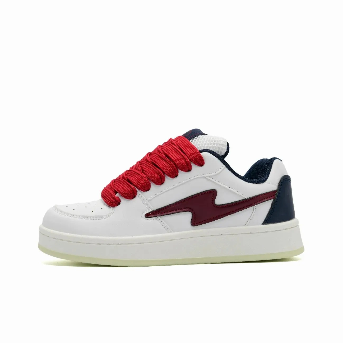 ABCIO Низкие скейтерские кроссовки унисекс бело-сине-красные с красными шнурками, цвет White Blue Red (Red Shoelace)
ABCIO Низкие скейтерские кроссовки унисекс бело-сине-красные с красными шнурками, цвет White Blue Red (Red Shoelace)