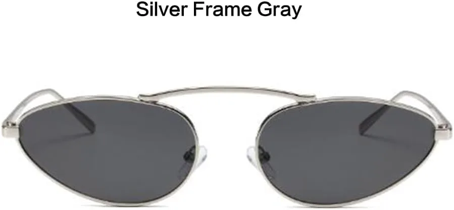 Маленькие овальные солнцезащитные очки с защитой от УФ-излучения, металлические очки «кошачий глаз» для женщин и мужчин Weloveushop, Silver Frame Gray Flakes
Маленькие овальные солнцезащитные очки с защитой от УФ-излучения, металлические очки «кошачий глаз» для женщин и мужчин Weloveushop, Silver Frame Gray Flakes