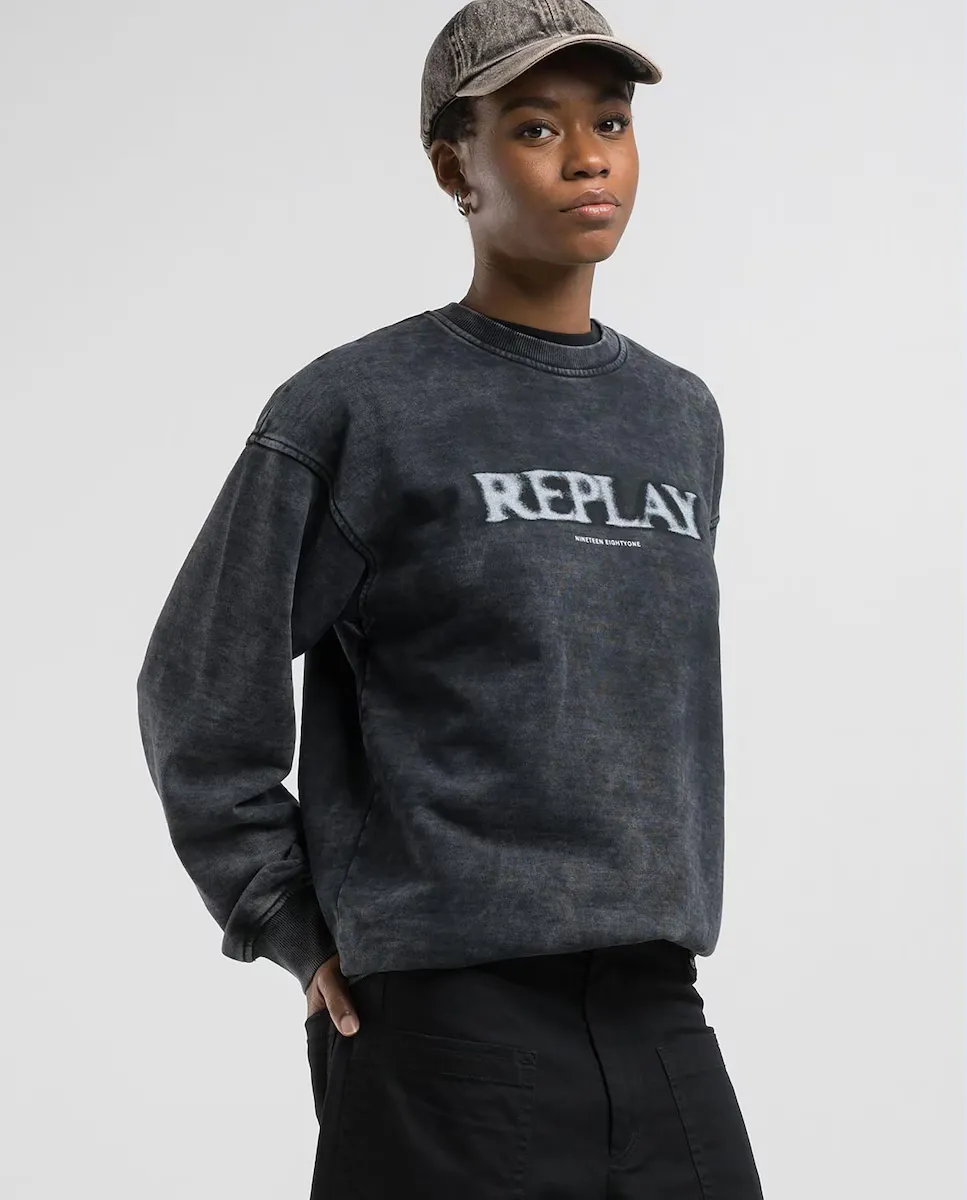 Женская толстовка с круглым вырезом и логотипом Replay, черный
Женская толстовка с круглым вырезом и логотипом Replay, черный