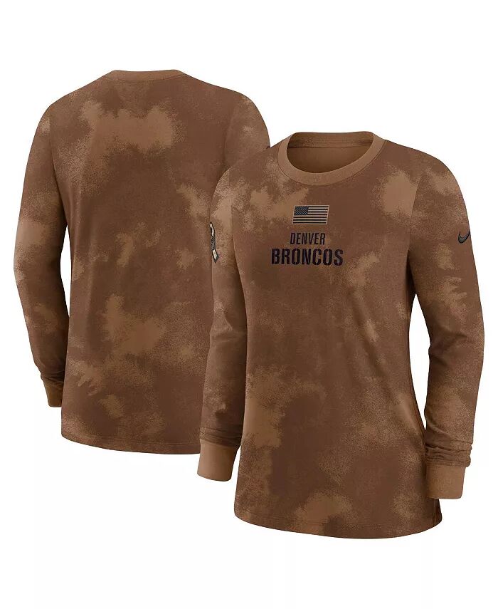 Женская коричневая футболка с длинным рукавом Denver Broncos 2023 Salute to Service Nike
Женская коричневая футболка с длинным рукавом Denver Broncos 2023 Salute to Service Nike