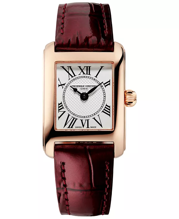 Женские швейцарские часы Carree с бордовым кожаным ремешком, 23 мм Frederique Constant, burgundy
Женские швейцарские часы Carree с бордовым кожаным ремешком, 23 мм Frederique Constant, burgundy